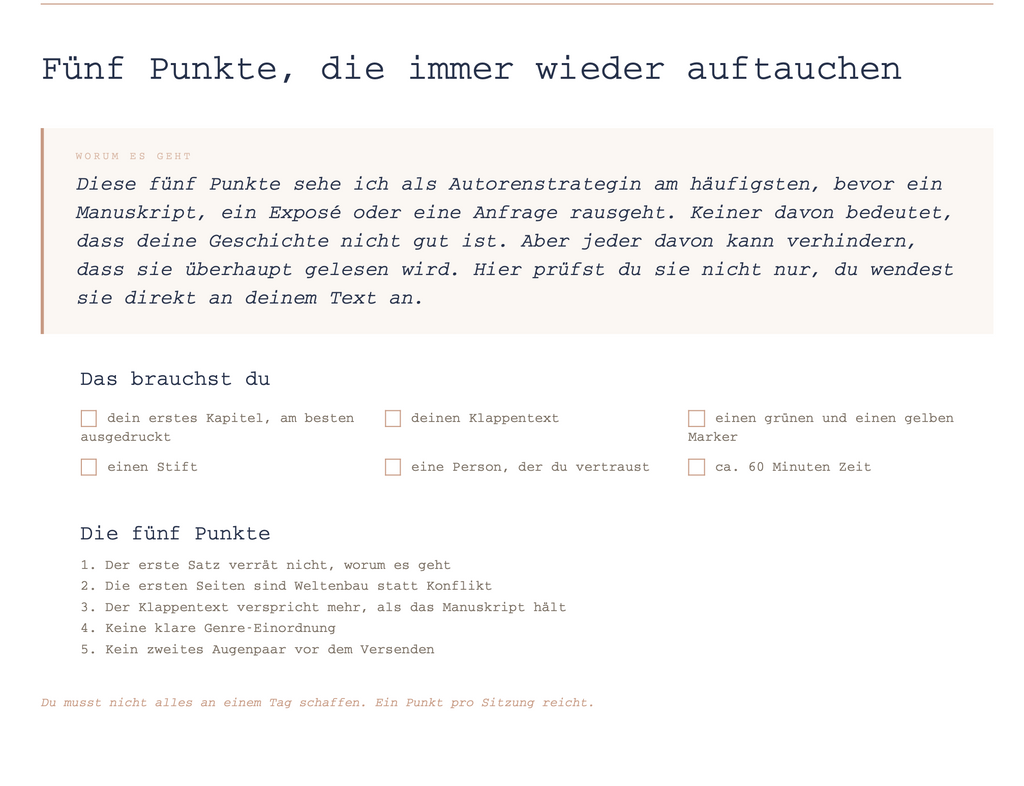 5 Fehler, die du vor dem Versenden deines Manuskripts checken solltest