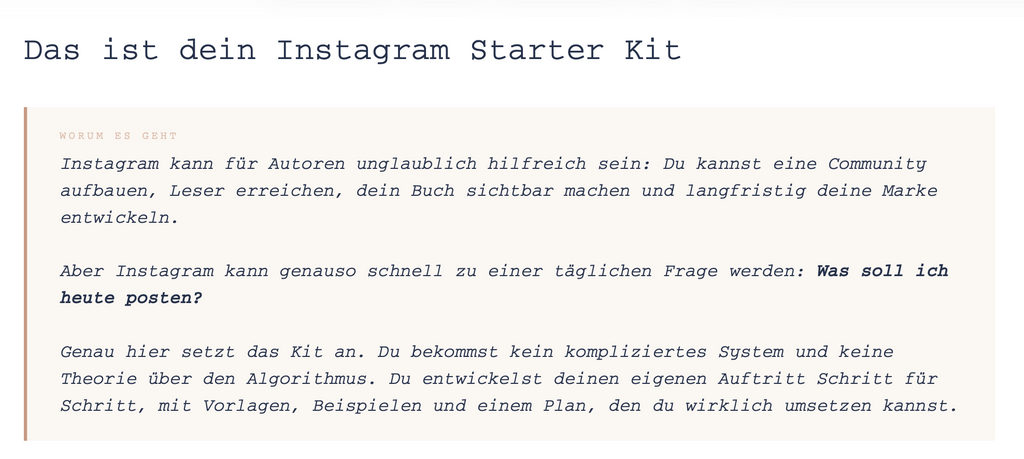 Instagram Starter Kit: Dein System für einen klaren Auftritt