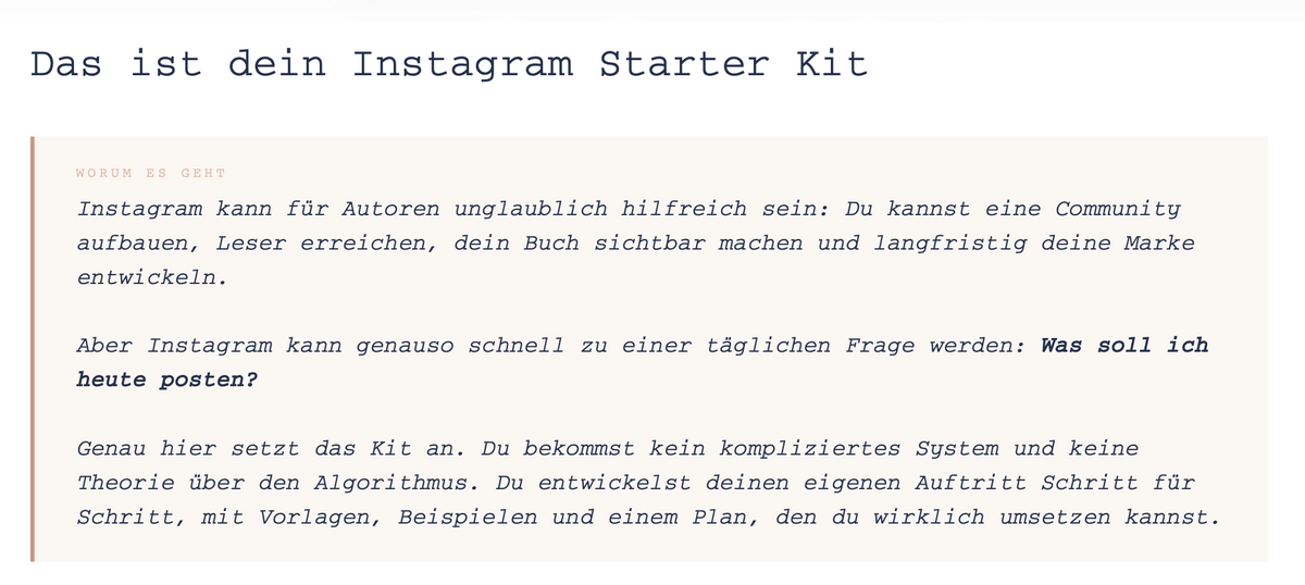 Instagram Starter Kit: Dein System für einen klaren Auftritt